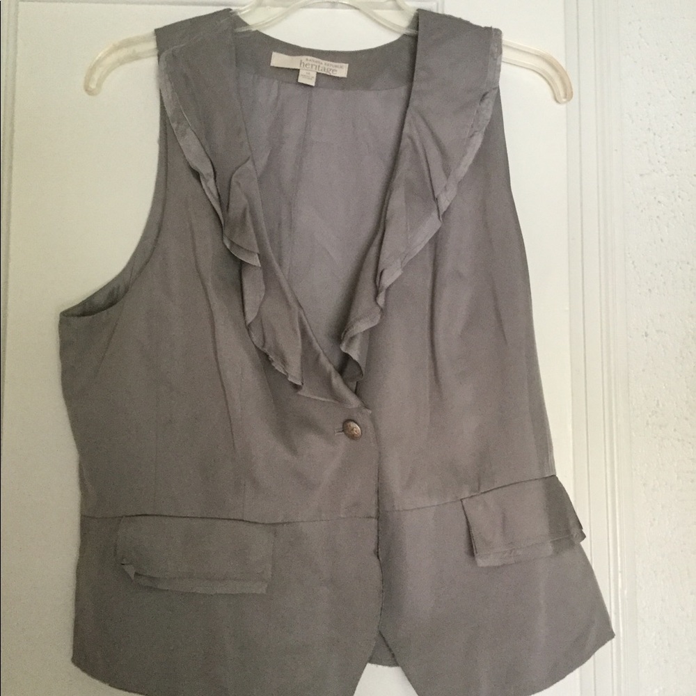 Grey silk vest